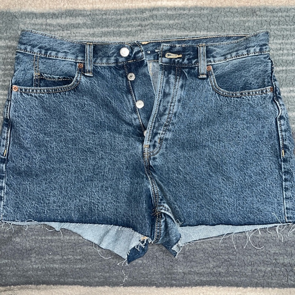 High rise jean shorts
